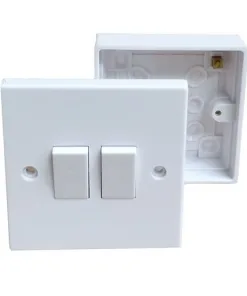 2 WAY 2 GANG SWITCH WITH DEEP PATRESSb