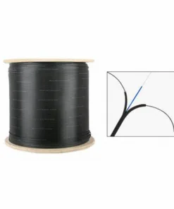 2 core Outdoor Steel G652D LSZH Black 2km drum Fibre Optic Cable2