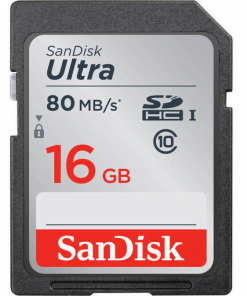 SanDisk Ultra SDHC 16GB 80MBs Class 10 UHS Ib