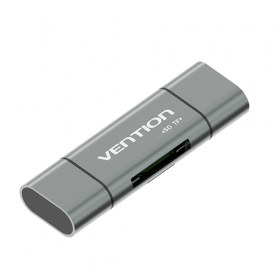 VENTION USB 3.0 MULTI FUNCTION CARD READER GRAY METAL TYPEc