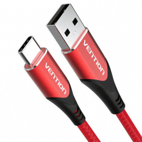 VENTION USB C TO USB 2.0 A CABLE 1.5M RED ALUMINUM ALLOY TYPEa