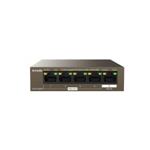 Tenda TEG1105PD, 5 Port Gigabit PoE Switch with 4 PoE Ports