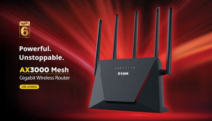D Link DIR X3000Z AX3000 Router. D Link DIR X3000Z AX3000 Router.