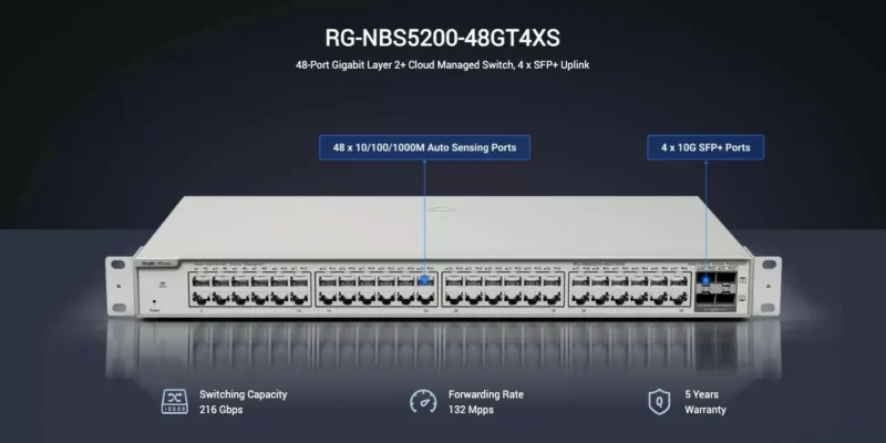 Ruijie RG NBS5200 48GT4XS UP 48 Port