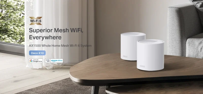TP Link Deco X10 AX1500 Whole Home Mesh Wi Fi 6 System